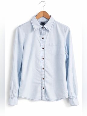 Cruel Girl Blue Pinstripe Button Down Shirt Women’s Small Western Lightweight